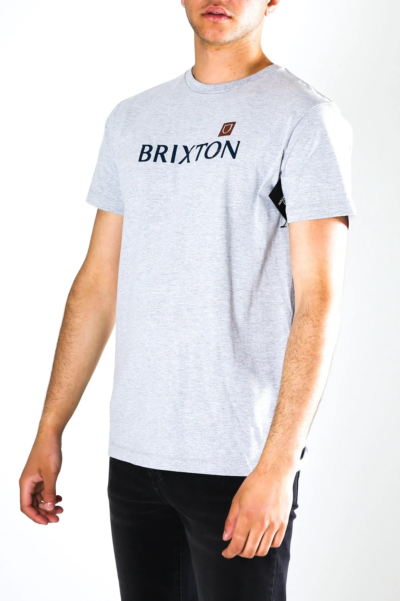 Alpha Shield Short Sleeve Tee Heather Grey