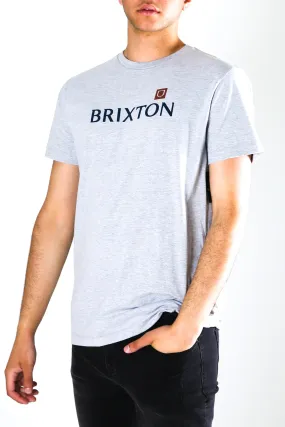 Alpha Shield Short Sleeve Tee Heather Grey