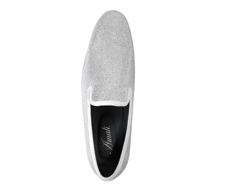 Amali Dazzle Sparkle Step Men's Loafers Rhinestone Slip On