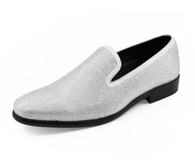Amali Dazzle Sparkle Step Men's Loafers Rhinestone Slip On