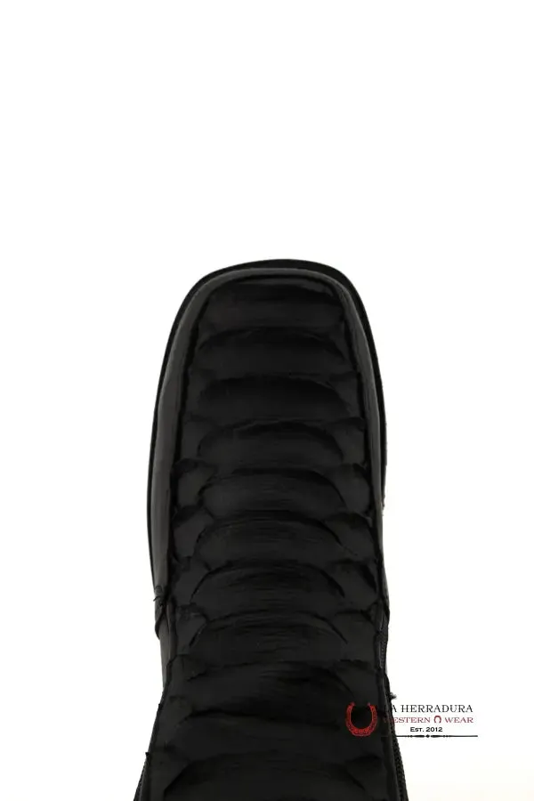 BOTIN BLACK  CLON PYTHON RED BOTTOM CASUAL SHOES