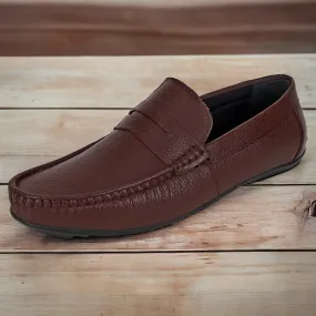 Brown Leather Loafers for Men - Defective