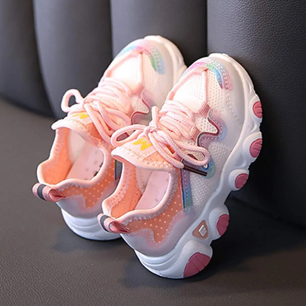 Girls Boys Shoes Kids Sneakers Lace-up Tennis Running Shoes Casual Lightweight Breathable Classic Boys Shoes Size 11