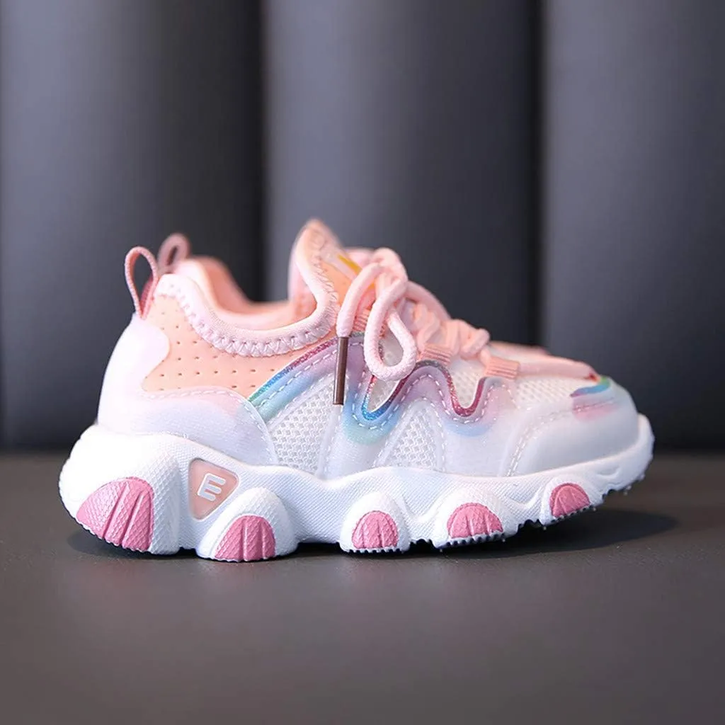 Girls Boys Shoes Kids Sneakers Lace-up Tennis Running Shoes Casual Lightweight Breathable Classic Boys Shoes Size 11