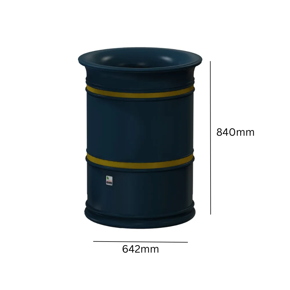 Heritage Round Open Top Litter Bin - 100 Litre