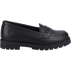Hush Puppies Girls Hazel Leather School Shoes - Black