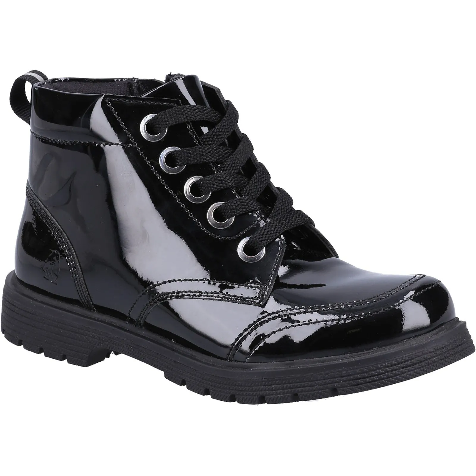 Hush Puppies Jolie Patent JNR Chelsea Shoes