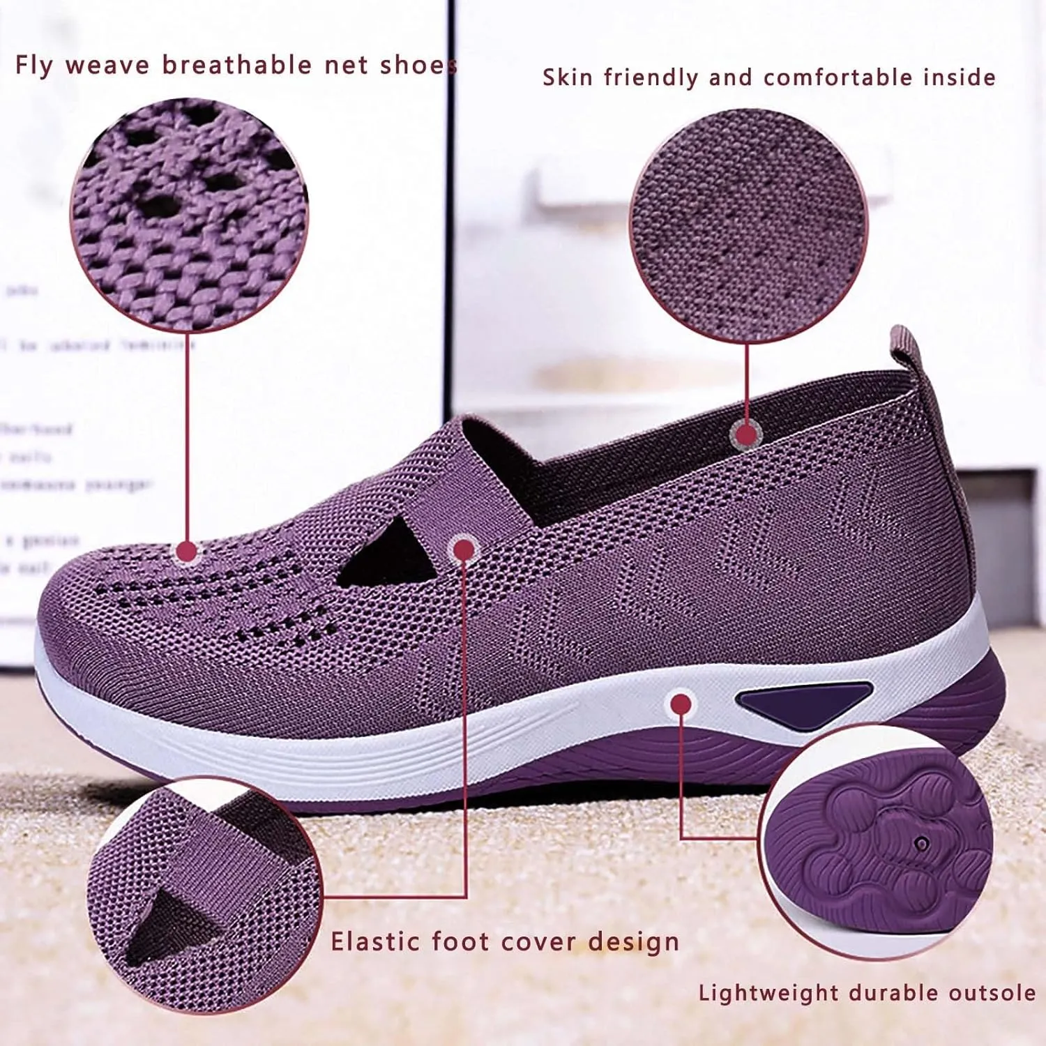 Orthopedic Shoes for Women Breathable Soft Slip On Mens Dress Shoes Casual Casual Shoes Trendy Women's Fashion Sneakers White Tennis Shoe Loafers Shoe