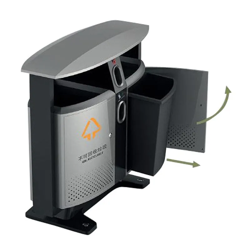 Outdoor Recycling Bin with Battery Compartment - 78 Litre