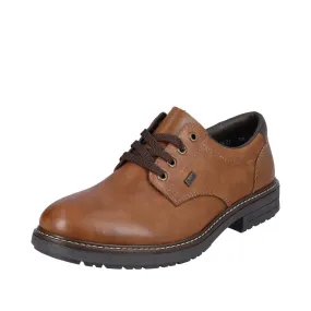 Rieker 33101-24 Mens Brown Leather Water Resistant Lace Up Shoes