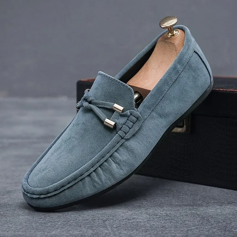 Spring Italian Luxury Designer Brand Suede Leather Shoes Business Office Dress Shoes for Man Brown Nightclub Party Loafers Man