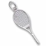Tennis Racquet Charm In Sterling Silver