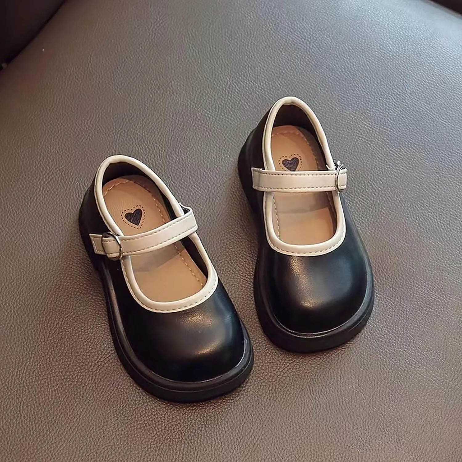 Toddler Girls Mary Jane Dress Shoes Flower Kid Shoes Baby Girls School Oxford Flats for Wedding Party Shoes