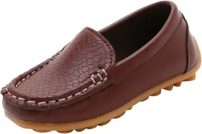 Toddler Little Kid Boys Girls Soft Slip On Loafers Dress Flat Shoes Boat Casual Shoes Noisy for Kids