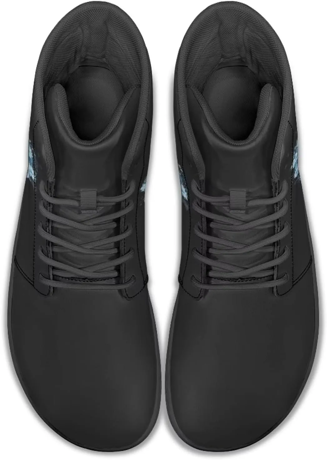 Women Men Running Shoes High Top Barefoot Sneakers Leather