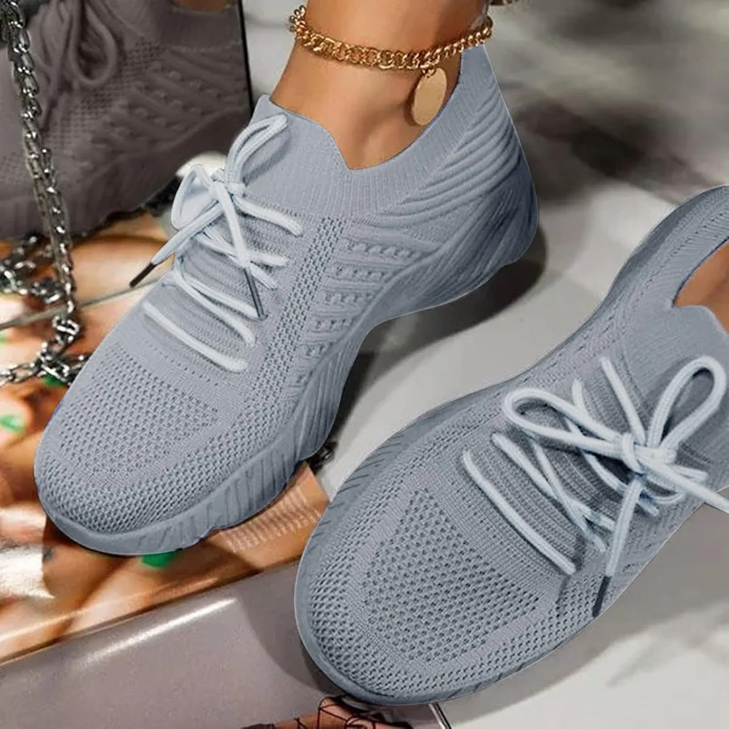 Women Walking Shoes Sock Sneakers Slip-On Breath Womens Running Shoes Casual Casual Shoes for Fall Fashion Sneakers 2025 Waterproof Tennis Shoe White Loafers