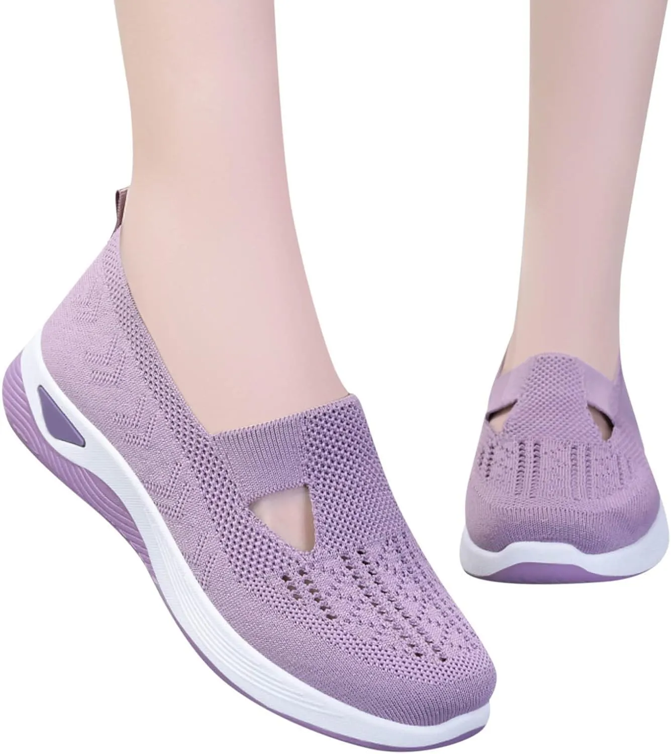 Women Walking Shoes Sock Sneakers Slip-On Breath Womens Running Shoes Winter Brown Casual Shoes White Platform Sneakers Tennis Shoe White Loafers