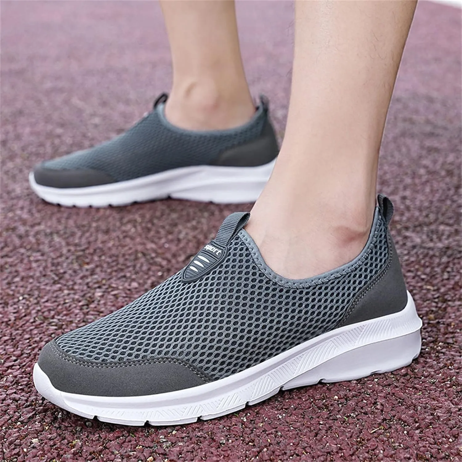 Women's Fashion Sneaker Mesh Slip On Black Non Slip Shoes for Women Comfortable Cheap Running Shoes Canvas Loafers Women Shoes Cute Sneakers for Women