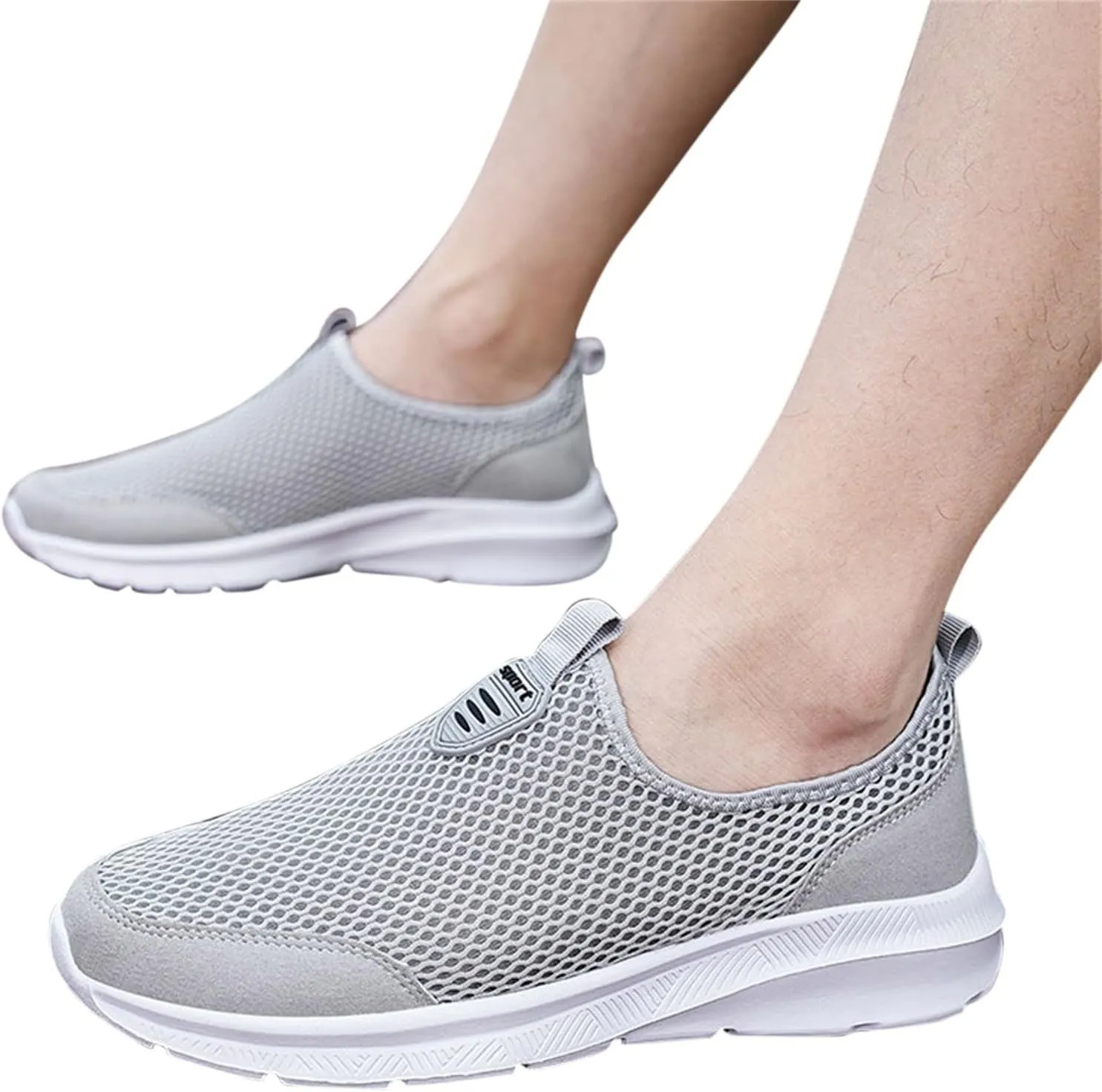 Women's Fashion Sneaker Mesh Slip On Black Non Slip Shoes for Women Comfortable Cheap Running Shoes Canvas Loafers Women Shoes Cute Sneakers for Women