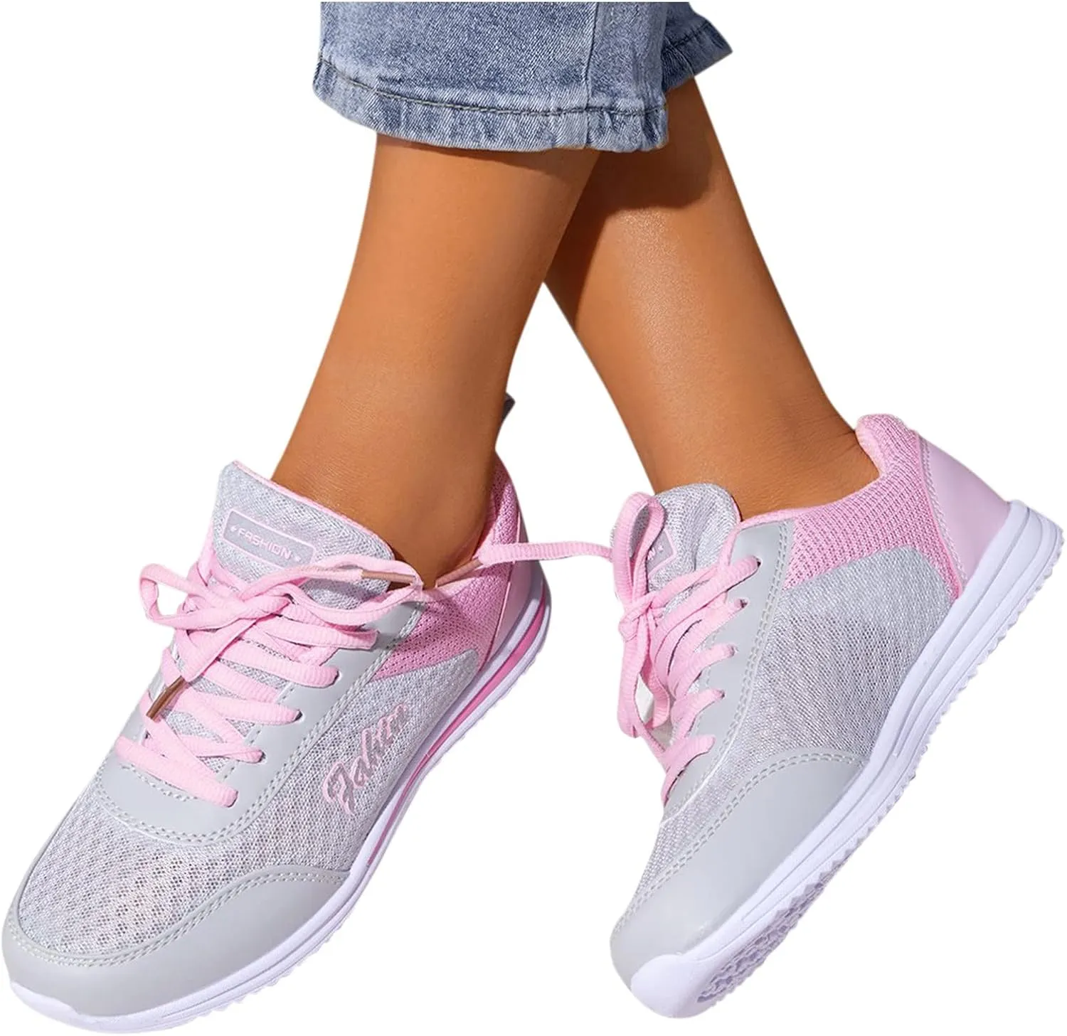Women's Fashion Sneaker Mesh Slip On Black Non Slip Shoes for Women Comfortable Orange Tennis Shoes for Women Black Loafers Shoes Women Leather Sneakers