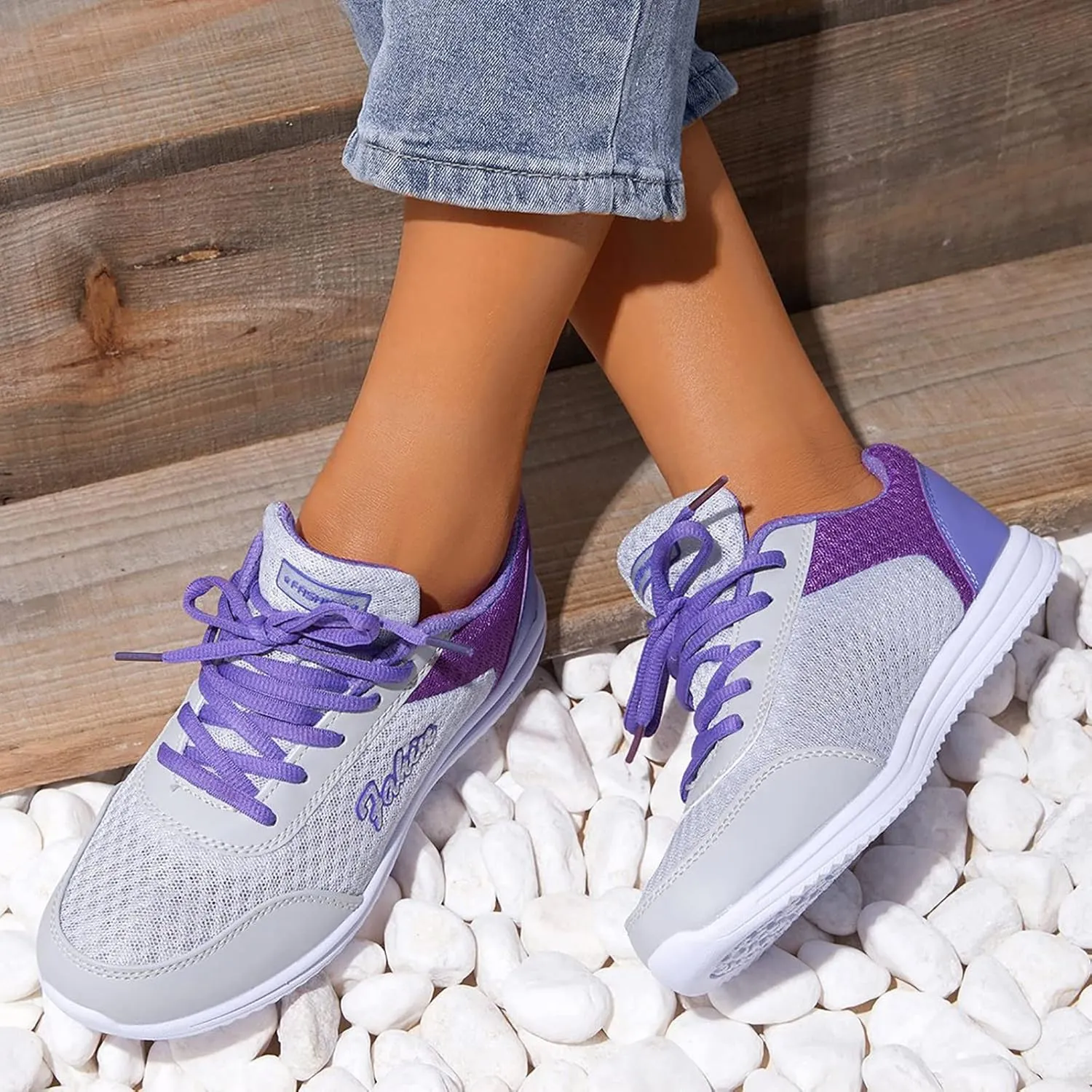 Women's Fashion Sneaker Mesh Slip On Black Non Slip Shoes for Women Comfortable Orange Tennis Shoes for Women Black Loafers Shoes Women Leather Sneakers