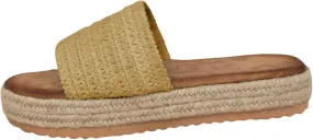 Womens Platform Wedge Sandals Summer Beach Sandal Comfortable Raffia Straw Sandals Outdoor Camping Slides Walking Vacation Slippers Open Toe Bohemia Slippers