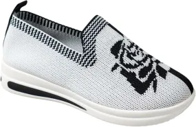 Womens Woven Orthopedic Breathable Shoes Walking Comfort Sneakers with Arch Support Wide Go Walk Slip on Tennis Comfy Work Slip On Loafers