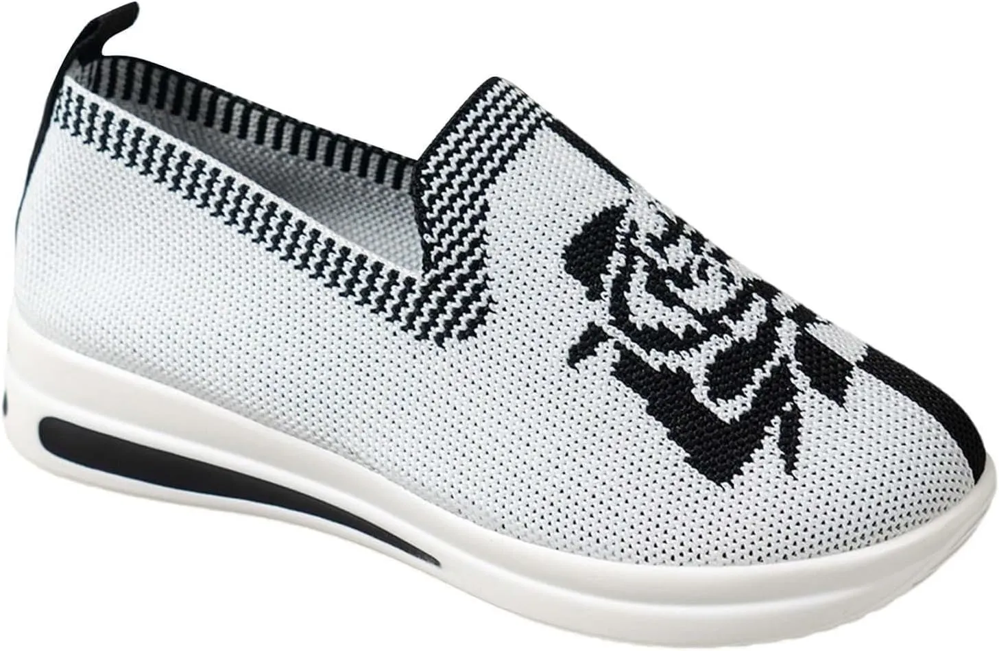 Womens Woven Orthopedic Breathable Shoes Walking Comfort Sneakers with Arch Support Wide Go Walk Slip on Tennis Comfy Work Slip On Loafers